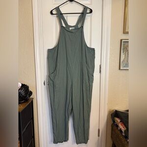Universal Thread Olive Green Relaxed Overalls